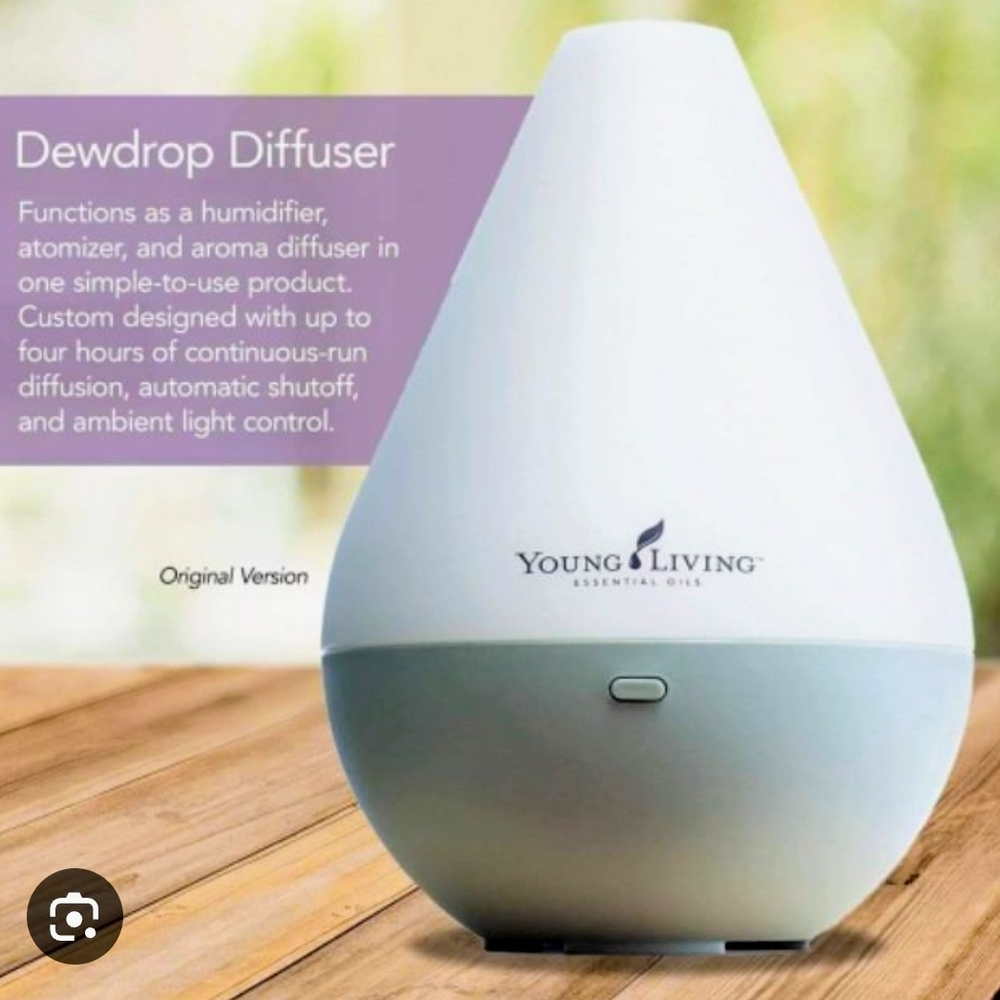 Young Living Essential Oils Dewdrop Diffuser in White and Gray - NEW